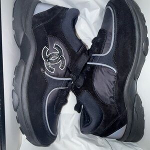 CHANEL black sneakers